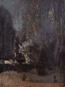 James Abbott Mcneill Whistler Nocturne in Black and Gold oil